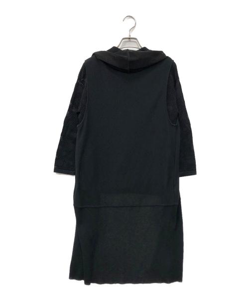 JIL SANDER（ジルサンダー）JIL SANDER (ジルサンダー) ドッキングシアーカーディガン ブラック サイズ:31の古着・服飾アイテム