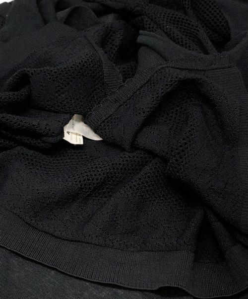 JIL SANDER（ジルサンダー）JIL SANDER (ジルサンダー) ドッキングシアーカーディガン ブラック サイズ:31の古着・服飾アイテム