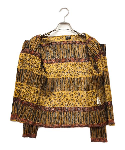 Jean Paul Gaultier FEMME（ジャンポールゴルチエ フェム）Jean Paul GAULTIER FEMME (ジャンポールゴルチエ フェム) プリースブラウス イエロー サイズ:40の古着・服飾アイテム
