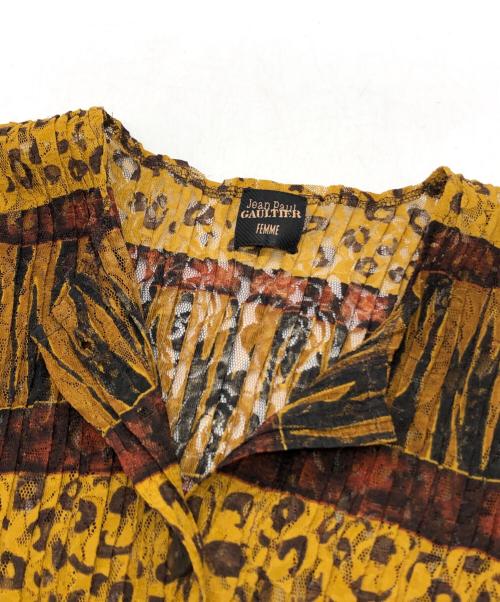 Jean Paul Gaultier FEMME（ジャンポールゴルチエ フェム）Jean Paul GAULTIER FEMME (ジャンポールゴルチエ フェム) プリースブラウス イエロー サイズ:40の古着・服飾アイテム