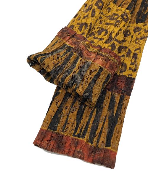 Jean Paul Gaultier FEMME（ジャンポールゴルチエ フェム）Jean Paul GAULTIER FEMME (ジャンポールゴルチエ フェム) プリースブラウス イエロー サイズ:40の古着・服飾アイテム