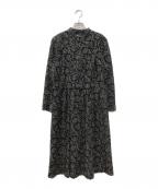 Jean Paul Gaultier FEMMEジャンポールゴルチエ フェム）の古着「花柄コーデュロイワンピース」｜ブラック