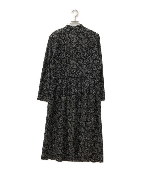 Jean Paul Gaultier FEMME（ジャンポールゴルチエ フェム）Jean Paul GAULTIER FEMME (ジャンポールゴルチエ フェム) 花柄コーデュロイワンピース ブラック サイズ:38の古着・服飾アイテム