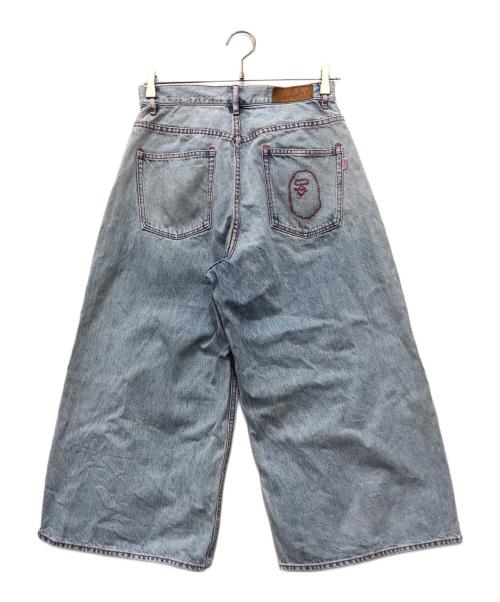 A BATHING APE（ア ベイシング エイプ）A BATHING APE (ア ベイシング エイプ) デニムショートパンツ ブルー サイズ:Sの古着・服飾アイテム