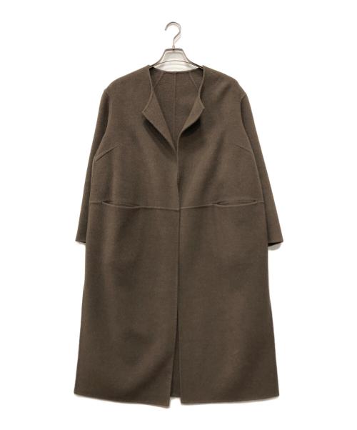 MUSE（ミューズ）MUSE (ミューズ) victorian リバーロングノーカラーコート ベージュ サイズ:36の古着・服飾アイテム
