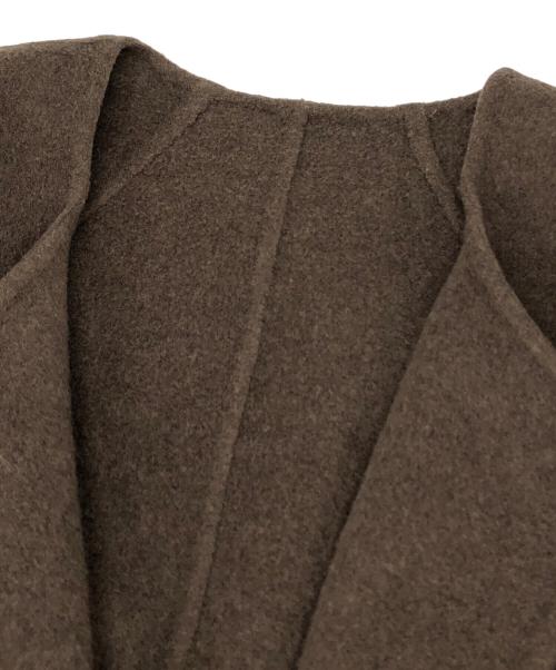 MUSE（ミューズ）MUSE (ミューズ) victorian リバーロングノーカラーコート ベージュ サイズ:36の古着・服飾アイテム