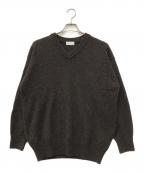 Phlannelフランネル）の古着「Wool Yak V-neck Knit」｜ブラウン