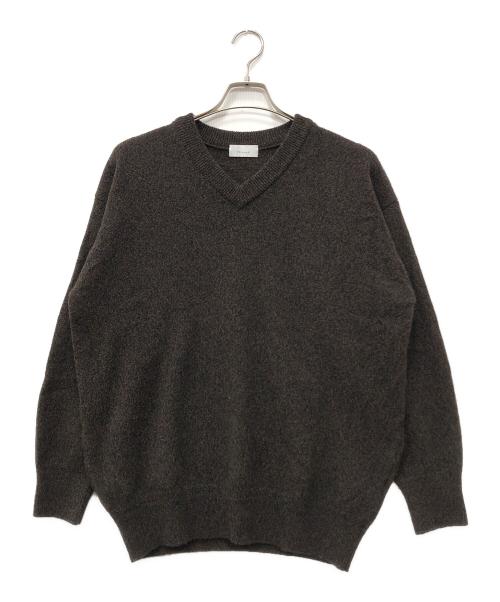Phlannel（フランネル）Phlannel (フランネル) Wool Yak V-neck Knit ブラウン サイズ:3の古着・服飾アイテム