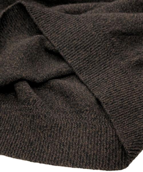 Phlannel（フランネル）Phlannel (フランネル) Wool Yak V-neck Knit ブラウン サイズ:3の古着・服飾アイテム