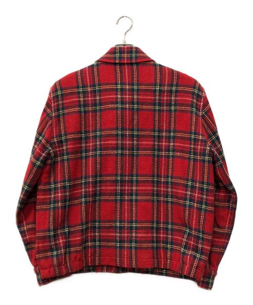 BROOKS BROTHERS（ブルックスブラザーズ）BROOKS BROTHERS (ブルックスブラザーズ) Harris Tweed (ハリスツイード) 胡桃ボタンチェックジャケット レッド サイズ:Mの古着・服飾アイテム