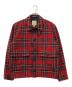 BROOKS BROTHERS（ブルックスブラザーズ）の古着「胡桃ボタンチェックジャケット」｜レッド