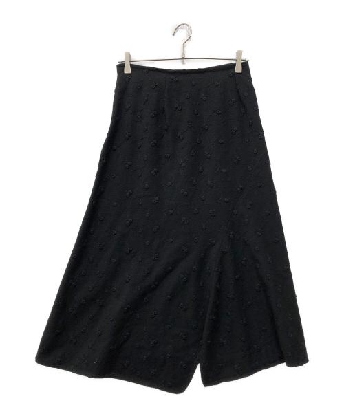 yohji yamamoto+noir（ヨウジヤマモトプリュスノアール）yohji yamamoto+Noir (ヨウジヤマモトプリュスノアール) フラワー刺繍スカート ブラック サイズ:1の古着・服飾アイテム