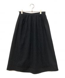 tricot COMME des GARCONS（トリココムデギャルソン）の古着「切替ギャザースカート」｜ブラック