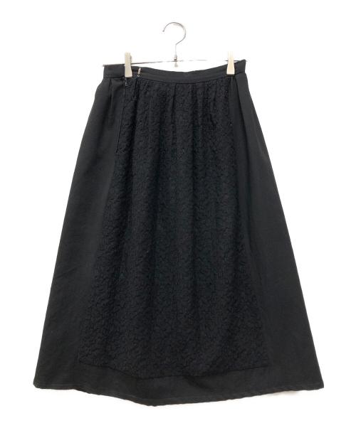 tricot COMME des GARCONS（トリココムデギャルソン）tricot COMME des GARCONS (トリココムデギャルソン) 切替ギャザースカート ブラック サイズ:Mの古着・服飾アイテム