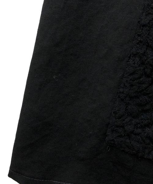 tricot COMME des GARCONS（トリココムデギャルソン）tricot COMME des GARCONS (トリココムデギャルソン) 切替ギャザースカート ブラック サイズ:Mの古着・服飾アイテム