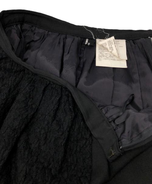 tricot COMME des GARCONS（トリココムデギャルソン）tricot COMME des GARCONS (トリココムデギャルソン) 切替ギャザースカート ブラック サイズ:Mの古着・服飾アイテム
