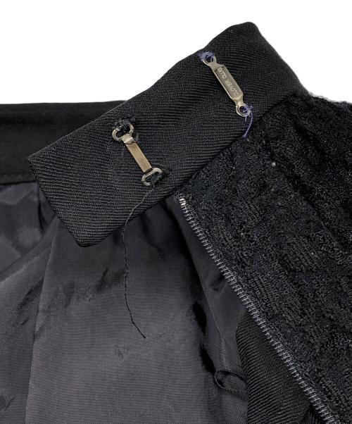 tricot COMME des GARCONS（トリココムデギャルソン）tricot COMME des GARCONS (トリココムデギャルソン) 切替ギャザースカート ブラック サイズ:Mの古着・服飾アイテム