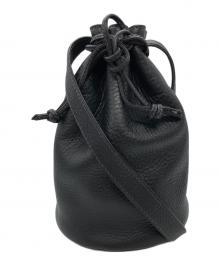 COACH（コーチ）の古着「レザー巾着ショルダーバッグ」｜ブラック