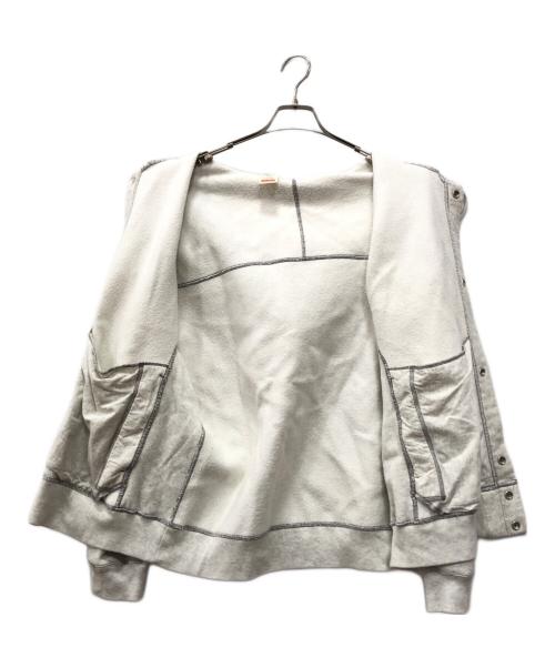 Champion（チャンピオン）Champion (チャンピオン) N.HOOLYWOOD (エヌ ハリウッド) スナップフーデッドスウェットシャツ グレー サイズ:Mの古着・服飾アイテム