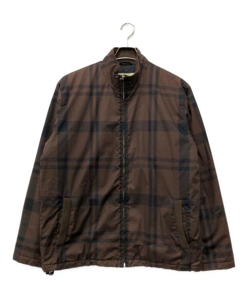 stussy（ステューシー）stussy (ステューシー) 中綿チェックブルゾン ブラウン サイズ:Lの古着・服飾アイテム
