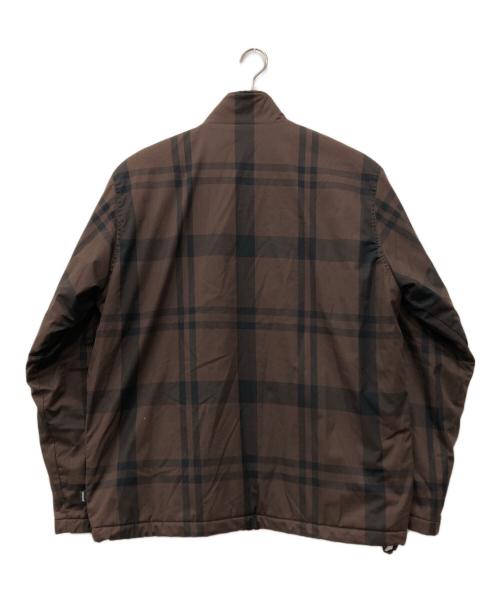 stussy（ステューシー）stussy (ステューシー) 中綿チェックブルゾン ブラウン サイズ:Lの古着・服飾アイテム