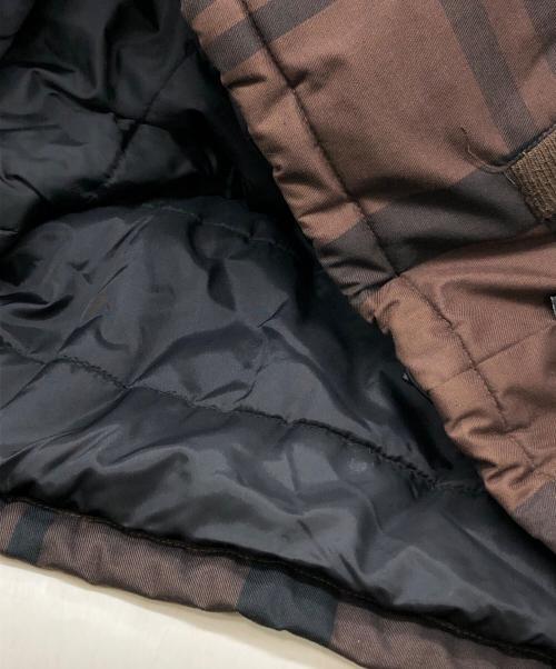 stussy（ステューシー）stussy (ステューシー) 中綿チェックブルゾン ブラウン サイズ:Lの古着・服飾アイテム