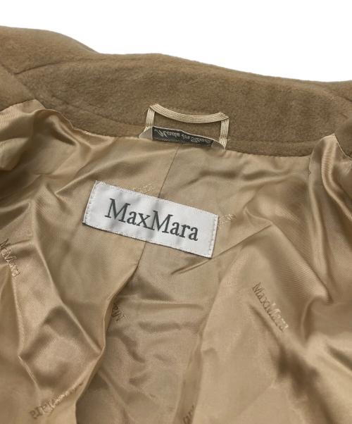 MaxMara（マックスマーラ）MaxMara (マックスマーラ) カシミヤ混ウールダブルコート ベージュ サイズ:38の古着・服飾アイテム
