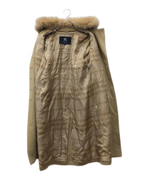 BURBERRY（バーバリー）BURBERRY (バーバリー) 2WAYファーアンゴラコート ブラウン サイズ:40の古着・服飾アイテム