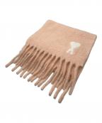 amiアミ）の古着「アルパカ ピュアウール ポリアミドブレンド オーバーサイズ スカーフ」｜ピンク