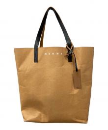 MARNI（マルニ）の古着「セルロースバイカラートートバッグ」｜ブラウン