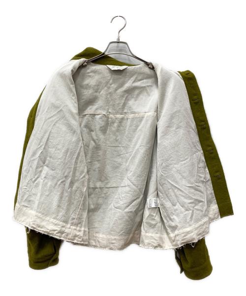 ANCELLM（アンセルム）ANCELLM (アンセルム) SHRINK WOOL LAYERING JACKET グリーン サイズ:1の古着・服飾アイテム