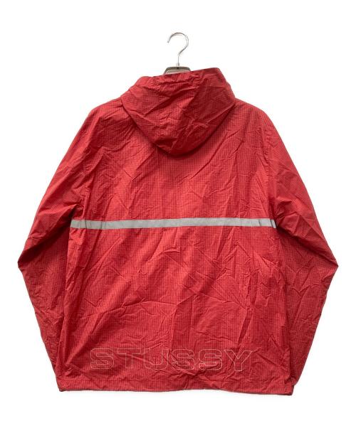 stussy（ステューシー）stussy (ステューシー) CONTRAST RIPSTOP ANORAK レッド サイズ:Lの古着・服飾アイテム