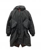 UNDERCOVERISMアンダーカバーイズム）の古着「MA-1 ドッキングフーデットモッズコート」｜ブラック