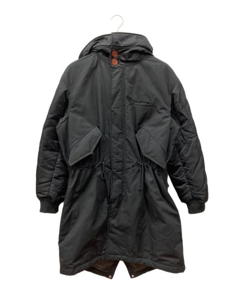 UNDERCOVERISM（アンダーカバーイズム）UNDERCOVERISM (アンダーカバーイズム) MA-1 ドッキングフーデットモッズコート ブラック サイズ:Mの古着・服飾アイテム