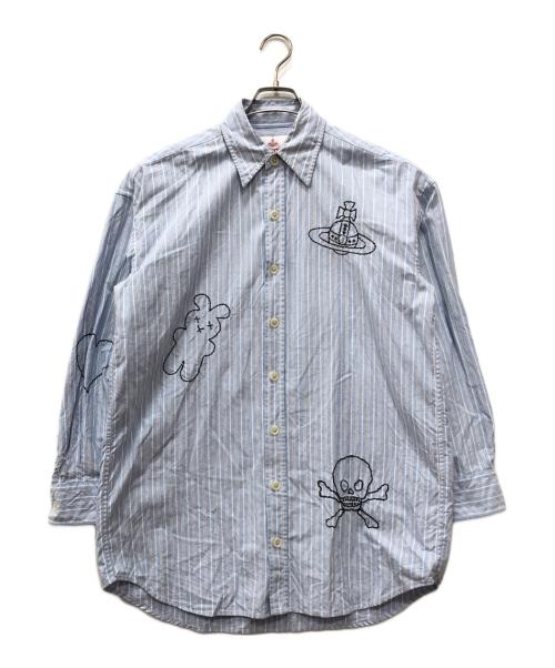 Vivienne Westwood man（ヴィヴィアン ウェストウッド マン）LOGOS EMBROIDERY BIG クラシックシャツ LOGOS EMBROIDERY BIG クラシックシャツ LOGOS EMBROIDERY BIG クラシックシャツ LOGOS EMBROIDERY BIG クラシックシャツの古着・服飾アイテム