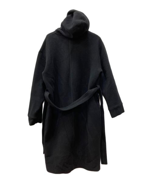 ATON（エイトン）ATON (エイトン) レザー切替ウールコート ブラック サイズ:FREEの古着・服飾アイテム