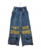 KAPITALキャピタル）の古着「12.5ozブロークンデニム イーストリペアマントラックパンツ」｜インディゴ