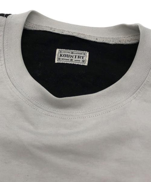 KAPITAL（キャピタル）KAPITAL (キャピタル) BONE 2 TONE BIG TEE グレー サイズ:Lの古着・服飾アイテム