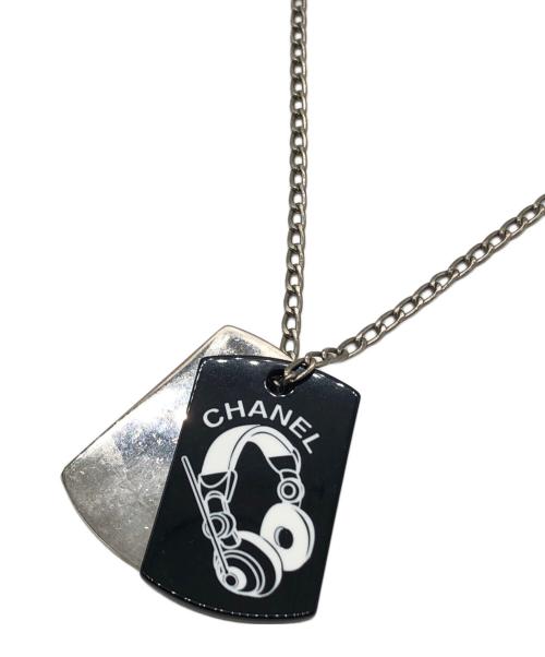 CHANEL（シャネル）CHANEL (シャネル) ドッグタグ シルバー×ブラック サイズ:下記参照の古着・服飾アイテム