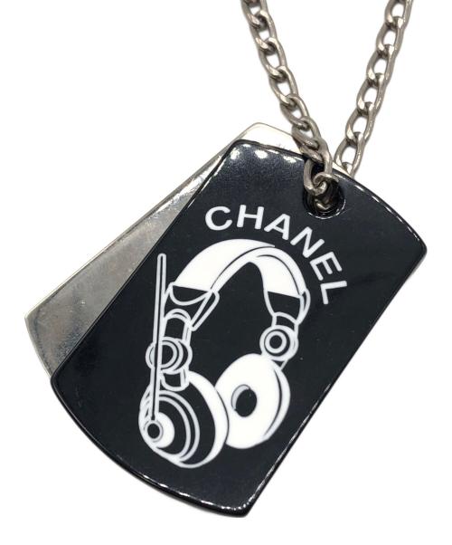 CHANEL（シャネル）CHANEL (シャネル) ドッグタグ シルバー×ブラック サイズ:下記参照の古着・服飾アイテム