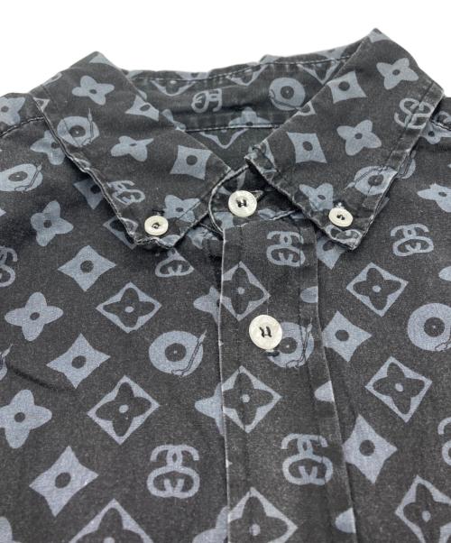 stussy（ステューシー）stussy (ステューシー) 長袖モノグラムシャツ ブラック サイズ:Mの古着・服飾アイテム