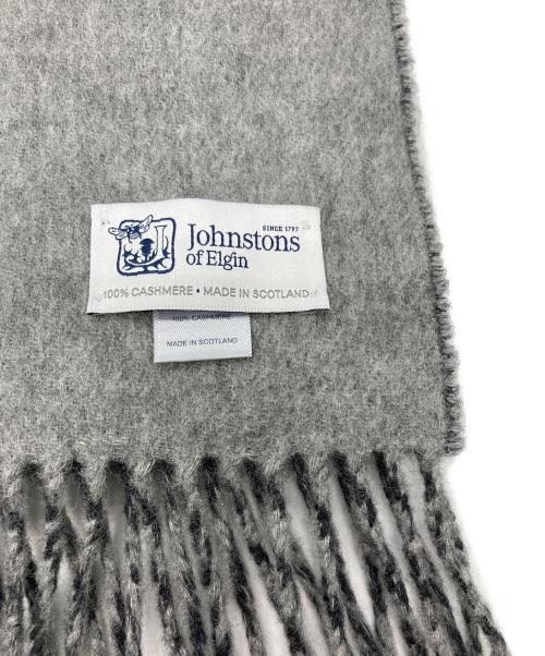 JOHNSTONS（ジョンストンズ）JOHNSTONS (ジョンストンズ) カシミヤマフラー グレーの古着・服飾アイテム