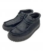 CLARKSクラークス）の古着「ハラコワラビーブーツ」｜ブラック