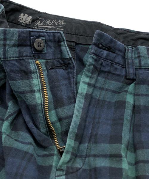 POLO RALPH LAUREN（ポロ・ラルフローレン）POLO RALPH LAUREN (ポロ・ラルフローレン) BEAMS (ビームス) チェックパンツ グリーン サイズ:29の古着・服飾アイテム