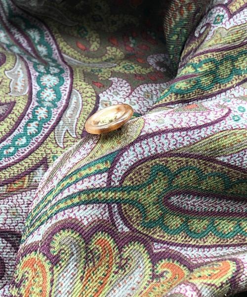 ETRO（エトロ）ETRO (エトロ) ペイズリー柄シャツワンピース グリーン サイズ:42の古着・服飾アイテム