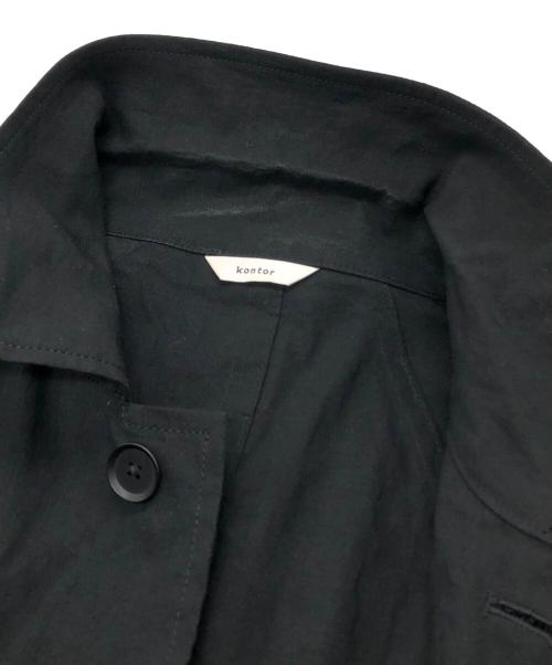 CONTRAST（コントラスト）CONTRAST (コントラスト) バルカラーコート ブラック サイズ:2の古着・服飾アイテム