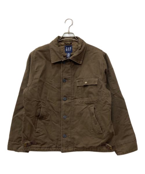 GAP（ギャップ）GAP (ギャップ) ダック地デッキジャケット ブラウン サイズ:Mの古着・服飾アイテム