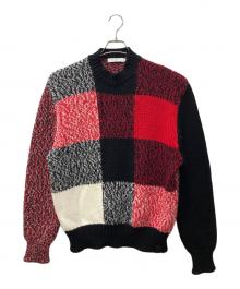 maison kitsune（メゾンキツネ）の古着「MOULINE CHECK PULLOVER」｜レッド