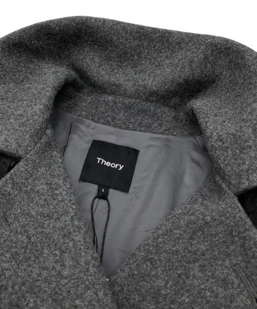 theory（セオリー）theory (セオリー) LUXE NEW DIVIDE CASUAL PEACOAT グレー サイズ:S 未使用品の古着・服飾アイテム