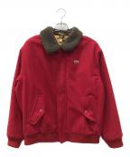 LACOSTE×SUPREMEラコステ×シュプリーム）の古着「Wool BomberJacket」｜レッド
